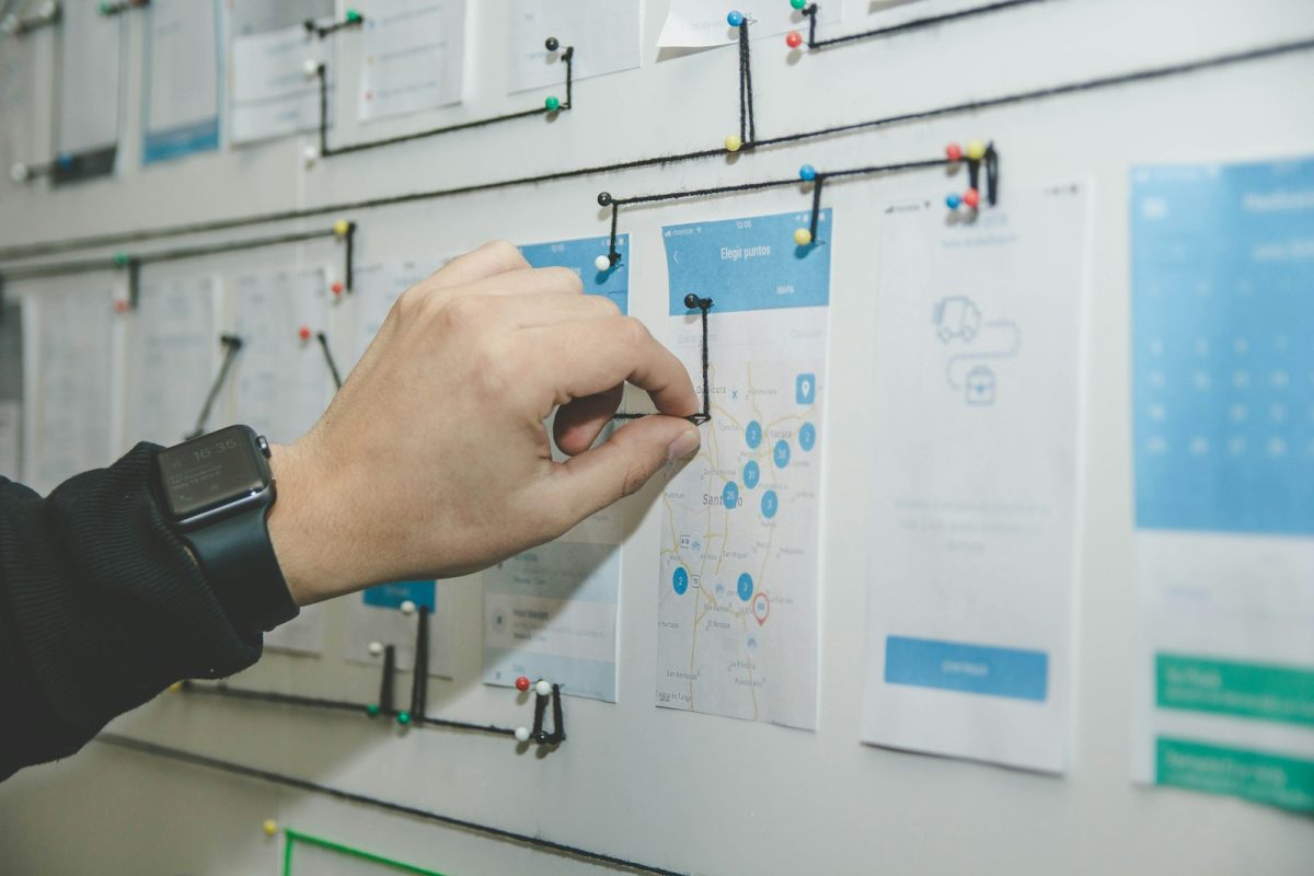 SEO strategy mapped out on a whiteboard